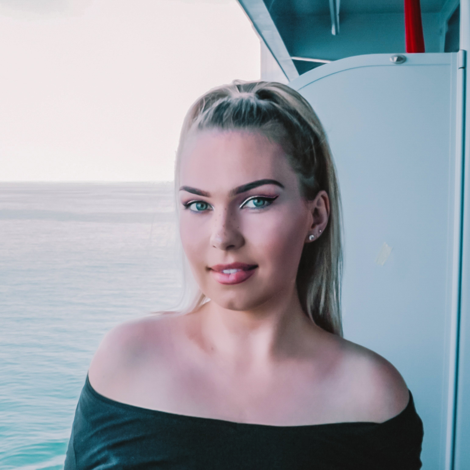 Lucy in uniform onboard